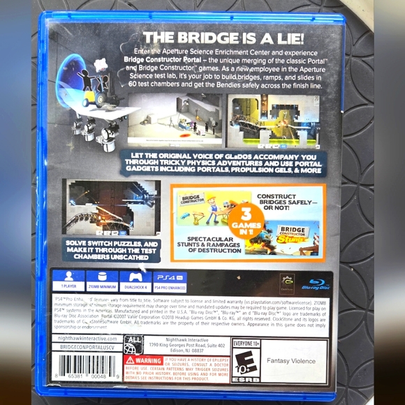 Bridge Constructor Portal Game for PS4 - Picture 2 of 4